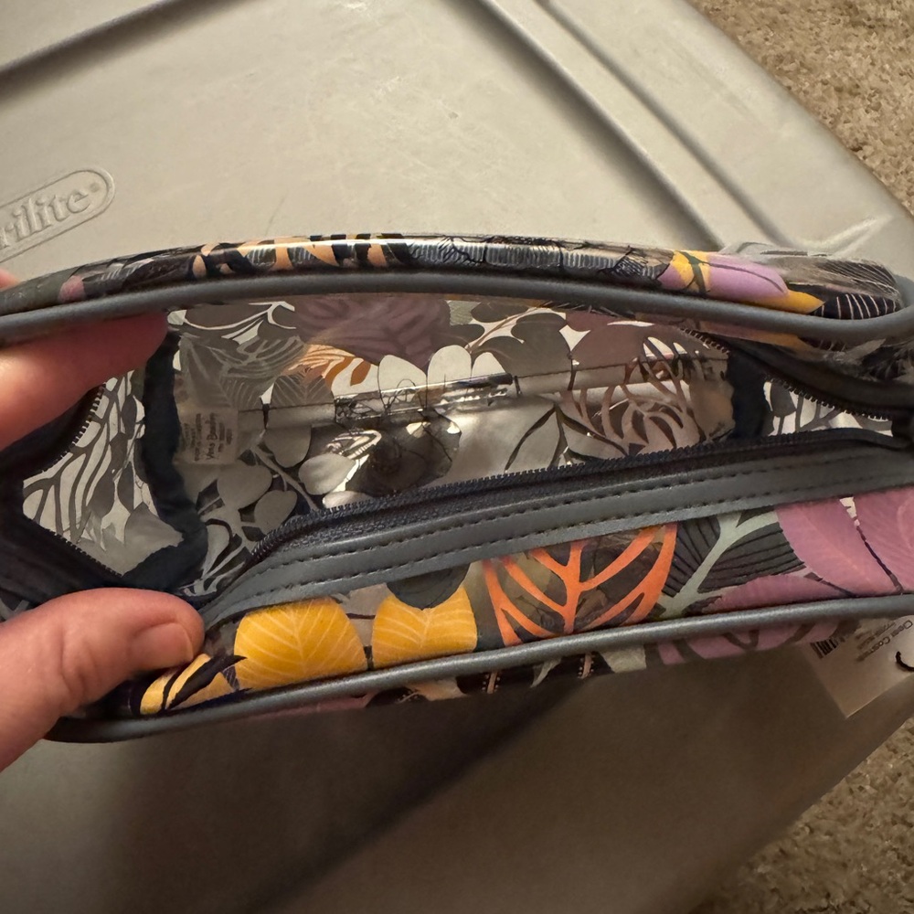 Vera Bradley Clear Cosmetic Bag (Palm Floral) - Picture 2 of 4